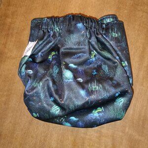 Abyss Ocean Sea Creatures OS Pocket Cloth Diaper w/ AWJ Inner by Elemental